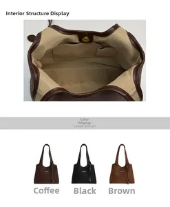 Detail of leopard print tote bag showing magnetic closure and internal side pocket
