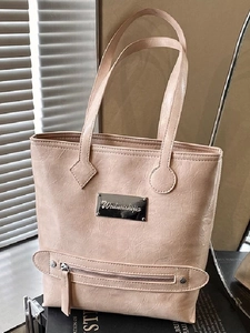 Sac Fourre-tout en Cuir PU Grande Capacité pour Femme Avec Fermeture Éclair Décorative Texture Plissée Sac à Épaule