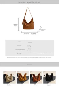 Detailed size chart and multi-color display of large PU tote bag with bow detail