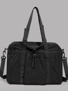 Large Capacity Travel Tote Bag For Women Nylon Pleated Shoulder Bag Lightweight Fashion Crossbody Bag For Travel Gym Weekend