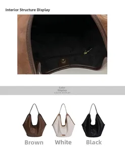 Interior layout and multi-color selection of minimalist large capacity hobo bag
