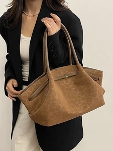 Sac fourre-tout vintage imprimé léopard avec boucle en métal pour les déplacements de bureau