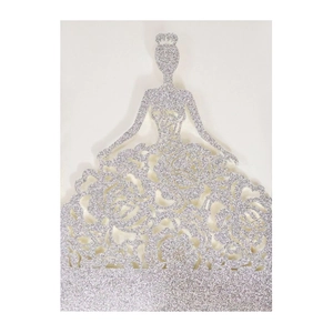 Elegant Glitter Laser Cut Princess Wedding Invitation Cards With Envelopes Rose Flower Hollow Out Greeting Card For Party