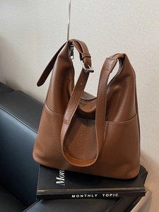 Große Kapazität PU Leder Beuteltasche Für Damen Minimalistisch Lychee Muster Schultertasche Mode Hobo Tasche Casual Shopper