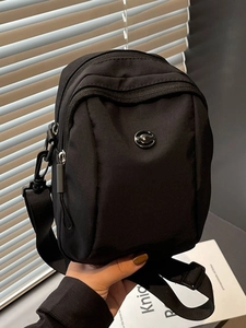 Minimalist Canvas Crossbody Mobile Phone Bag For Women Korean Fashion Niche Design Small Shoulder Bag Casual Daily Handbag