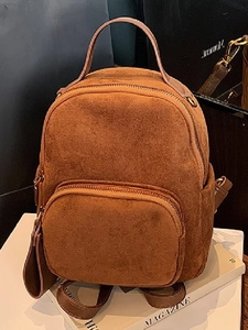 Vintage Leopard Print PU Backpack Preppy Style Mini School Bag For Women Large Capacity High School Travel Backpack Bag