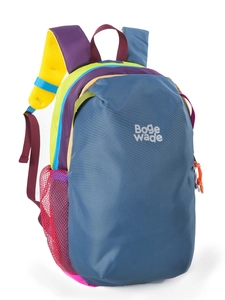 Lightweight contrast color hiking backpack with waterproof nylon and padded straps