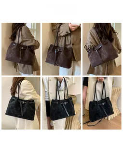 Detail shots showing high-capacity minimalist tote bag in shoulder and hand-carry modes