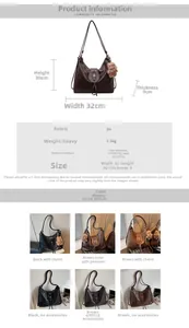 Detail view of large PU tote bag showing dimensions and adjustable backpack straps