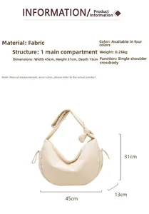 Detailed technical drawing of beige pleated tote bag showing 45cm x 31cm x 13cm dimensions