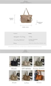 Guide des tailles du grand sac cabas minimaliste avec dimensions 42x30x16cm et détails