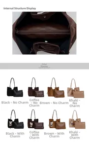 Detailed view of spacious tote bag interior featuring inner pocket and magnetic closure