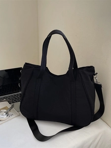 Dames Grote Capaciteit Gewassen Stof Tote Bag Casual Minimalistische Schoudertas Crossbody Tas Voor Woon-werkverkeer Reizen Mode