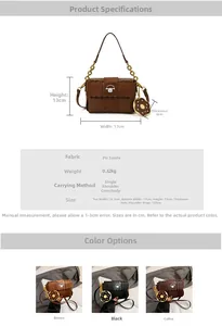Detailed dimension guide for the cookie pillow bag with size and strap specifications