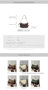 Spécifications techniques et comparatif de couleurs du sac à main avec chaîne grainée