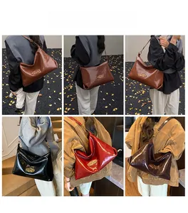 Collage di eleganti borse hobo a tracolla grande capacità in vari colori vintage