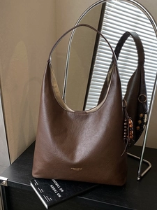 Sac Hobo en Cuir PU Grande Capacité pour Femmes Vintage Décontracté Imprimé Léopard Fourre-tout Sac à Épaule avec Perles de Bois