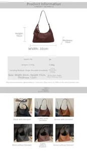 Detail view of the soft PU texture and precise stitching on this retro dumpling bag