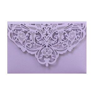 Laser Cut Lace Wedding Invitation Cards With Envelopes And Inner Sheets Pearl Paper Hollow Floral Greeting Cards For Party