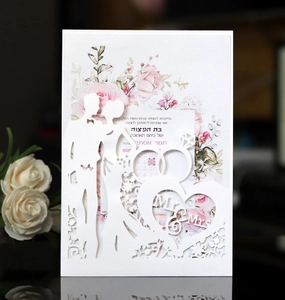 Laser Cut Wedding Invitations Silhouettes Artificial Pearl Paper Greeting Cards Elegant Romantic Mr And Mrs Heart Designs Invitations Holders