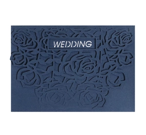 Elegante Lasergeschnittene Rose Hochzeitseinladungen Mit Perlpapier Europäischer Stil Blumige Grußkarte Für Hochzeit Verlobung Party Deko