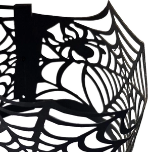 European Halloween spider web hollow lampshade decoration in black cutout design