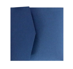 Minimalist square navy blue matte paper envelope for business invitation cards