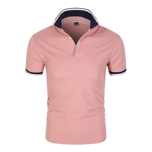 Men Contrast Stripe Short Sleeve Polo Shirt Casual Sporty Solid Color Top For Summer Daily Wear Fashion Classic Polo
