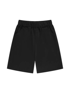 Children's Casual Sport Shorts For Boys Girls Summer Solid Color Elastic Waist Five Point Breathable Soft Polyester Kids Beach Shorts