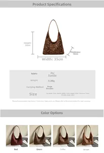 Detailed size specifications and color comparison of large leopard print tote bags