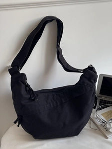 Sac Hobo en Toile Minimaliste pour Femmes Sac Bandoulière Décontracté Couleur Unie Grande Capacité Bandoulière Large Réglable