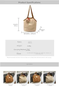 Détail du sac cabas en peluche avec dimensions, texture et petit pendentif ours