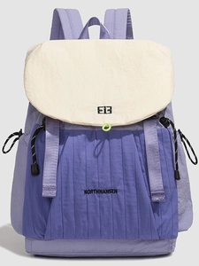 Mode Farbblock Nylon Rucksack Große Kapazität Lässig Reisen Daypack Für Damen Studenten Schultasche Wasserdicht Multi Tasche