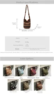 Détails du sac seau en peluche montrant divers motifs et dimensions pour femmes
