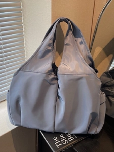 Sac Fourre-tout en Tissu à Grande Capacité Style Paresseux Sac à Bandoulière Décontracté Couleur Unie Sac à Main Navette Femme Voyage
