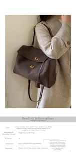 Detailed size specifications for large and small faux leather crossbody tote bags