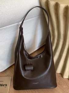 Borsa Hobo in Pelle PU Vintage Donna Grande Capacità Tinta Unita Retrò Borsa Sottobraccio a Spalla Moda Pendolare Borsa Tote