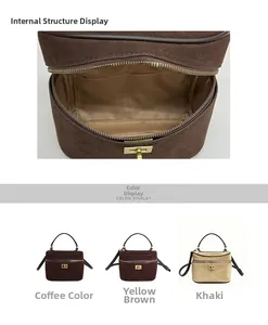 Détails de la structure interne et options de couleurs du sac à main vintage rigide