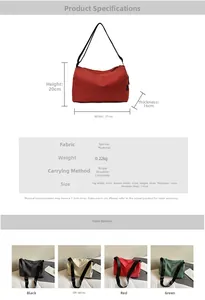 Detailed size chart for the large plaid crossbody bag with dimensions and weight info