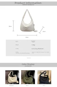 Detaillierte Größenangaben für große Hobo-Tasche mit Maßen 41x28x14cm und 0,39kg Gewicht