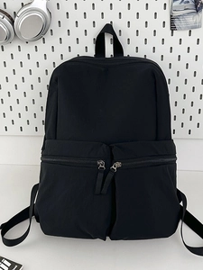Large Capacity Casual Nylon Backpack For College Students Waterproof Lightweight Travel Laptop Bag With Multiple Pockets Multi Color