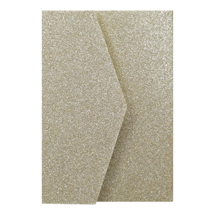 Elegant European style gold glitter envelope for weddings and festive invitations
