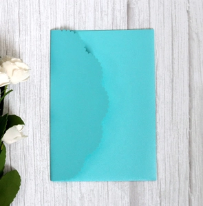 Tiffany blue scalloped edge envelope made of premium pearlescent paper for invitations