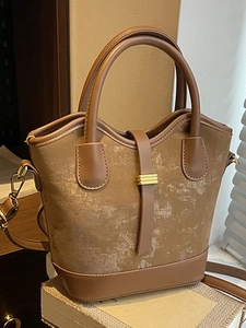 Sac Seau Vintage en Cuir PU pour Femmes Design de Niche Coutures Sac Bandoulière Mode Sac à Main Avec Boucle Métallique Quotidien Bandoulière