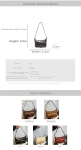 Detailed size chart and multi-color options for vintage oil wax leather shoulder bag