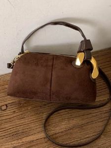 Borsa a Cuscino in Pelle PU Minimalista Retrò Per Donna Borsa a Mano Vintage in Pelle Scamosciata Tracolla Fibbia Oro