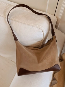 Vintage Women Hobo Bag Large Capacity PU Leather Shoulder Crossbody Bag Retro Minimalist Sling Bag Casual Daily Handbag