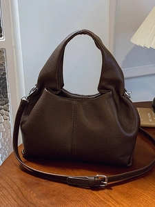 Sac Seau Plissé en Cuir PU Rétro pour Femmes Sac Bandoulière Surpiqué Mode Couleur Unie Sac à Main Décontracté