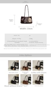 Guide des tailles détaillé et spécifications pour les sacs portés épaule en similicuir