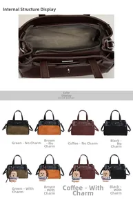Interno della borsa Kelly capiente con scomparti e campioni di diversi colori